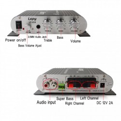Amplificador de carro - Hi-Fi 2.1 estéreo - super baixo - subwoofer opção - AUX in