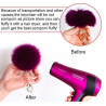 Sleeping baby doll - keychain with fur pompomKeyrings