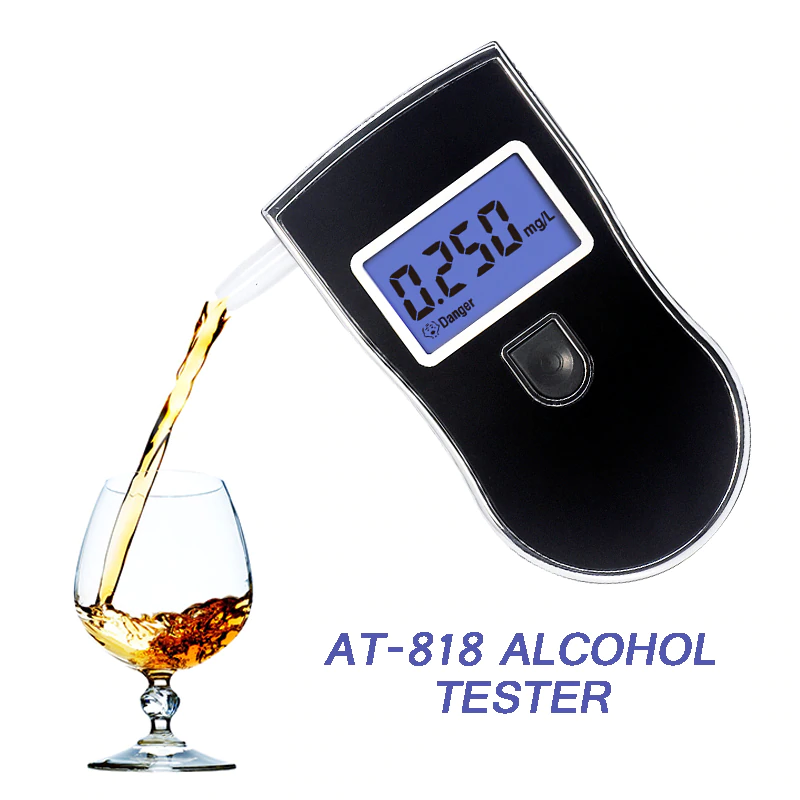 Testador de álcool profissional - teste de respiração - display LCD Testador de álcool profissional - teste de respiração - display LCD