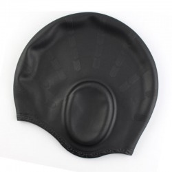 Tampa de natação de silicone - longo cabelo e orelhas proteção