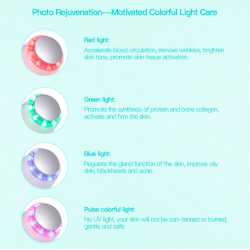 7 cores LED - foton ultrasonic face lifting - limpador - removedor de rugas - massageador de beleza