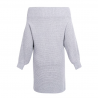 Vestido de malha fora do ombro - camisola solta