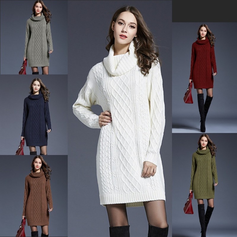 camisola de malha longa com decote - vestido de inverno camisola de malha longa com decote - vestido de inverno