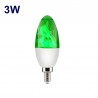 3W 5W 9W - E27 E26 E14 E12 Led 85-265V - bulbo com efeito de fogo - verde