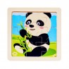 Puzzle 3D de madeira - brinquedo educacional - 11 * 11cm
