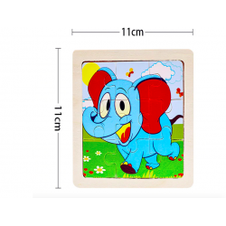 Puzzle 3D de madeira - brinquedo educacional - 11 * 11cm