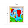 Puzzle 3D de madeira - brinquedo educacional - 11 * 11cm