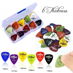 Electric guitar picks - 0.58mm 0.71mm 0.81mm 0.96mm 1.20mm 1.50mm - 50 pieces setGuitars