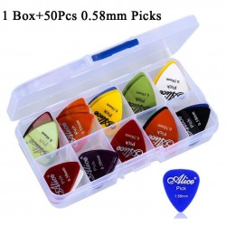 Escolhas de guitarra elétrica - 0.58mm 0.71mm 0.81mm 0.96mm 1.20mm 1.50mm - conjunto de 50 peças