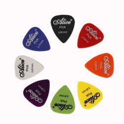 Escolhas de guitarra elétrica - 0.58mm 0.71mm 0.81mm 0.96mm 1.20mm 1.50mm - conjunto de 50 peças