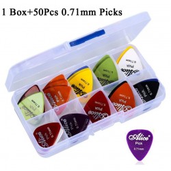 Escolhas de guitarra elétrica - 0.58mm 0.71mm 0.81mm 0.96mm 1.20mm 1.50mm - conjunto de 50 peças