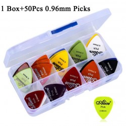 Escolhas de guitarra elétrica - 0.58mm 0.71mm 0.81mm 0.96mm 1.20mm 1.50mm - conjunto de 50 peças