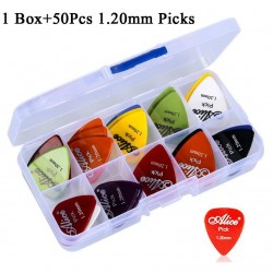 Escolhas de guitarra elétrica - 0.58mm 0.71mm 0.81mm 0.96mm 1.20mm 1.50mm - conjunto de 50 peças