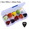 Escolhas de guitarra elétrica - 0.58mm 0.71mm 0.81mm 0.96mm 1.20mm 1.50mm - conjunto de 50 peças