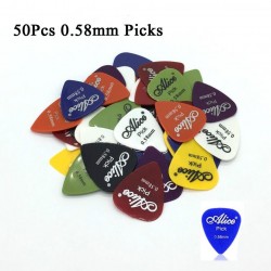 Escolhas de guitarra elétrica - 0.58mm 0.71mm 0.81mm 0.96mm 1.20mm 1.50mm - conjunto de 50 peças