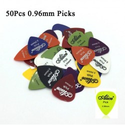 Escolhas de guitarra elétrica - 0.58mm 0.71mm 0.81mm 0.96mm 1.20mm 1.50mm - conjunto de 50 peças