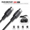 Cabo de interface USB para midi - adaptador - conversor para teclado de música PC - Windows Mac iOS - 2m