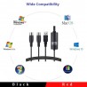 Cabo de interface USB para midi - adaptador - conversor para teclado de música PC - Windows Mac iOS - 2m