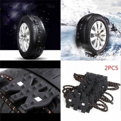 Inverno antiderrapante universal roda pneu cadeia de emergência 2 peças