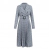 Vestido de xadrez vintage com cinto