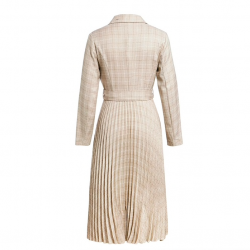 Vestido de xadrez vintage com cinto