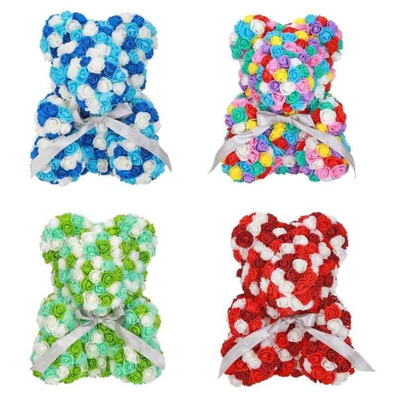 Infinito colorido rosa urso de pelúcia 40 cm