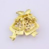 broche de cristal de Natal com sino jingle