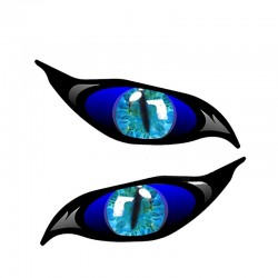 3D olhos zumbis - adesivo de carro de vinil 13 * 5cm
