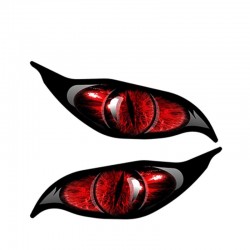 olhos de zumbi vermelho - adesivo de carro de vinil 13 * 5 cm 2 peças