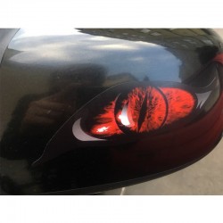 olhos de zumbi vermelho - adesivo de carro de vinil 13 * 5 cm 2 peças