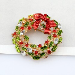 Christmas mistletoe wreath - broochBrooches