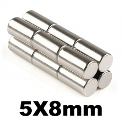 N35 ímã do cilindro de neodímio - 5 * 8mm 20 peças
