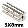 N35 ímã do cilindro de neodímio - 5 * 8mm 20 peças