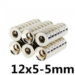 N35 ímã de neodímio - anel redondo super forte 12 * 5 * 5mm 5 peças