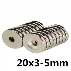 N35 ímã de neodímio - anel redondo super forte 20 * 3 * 5mm 10 peças