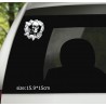 Autocolante de carro com crânio 15,9 * 15cm