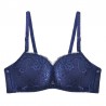 Bra floral - fechamento frontal - empurrar para cima - sem fio