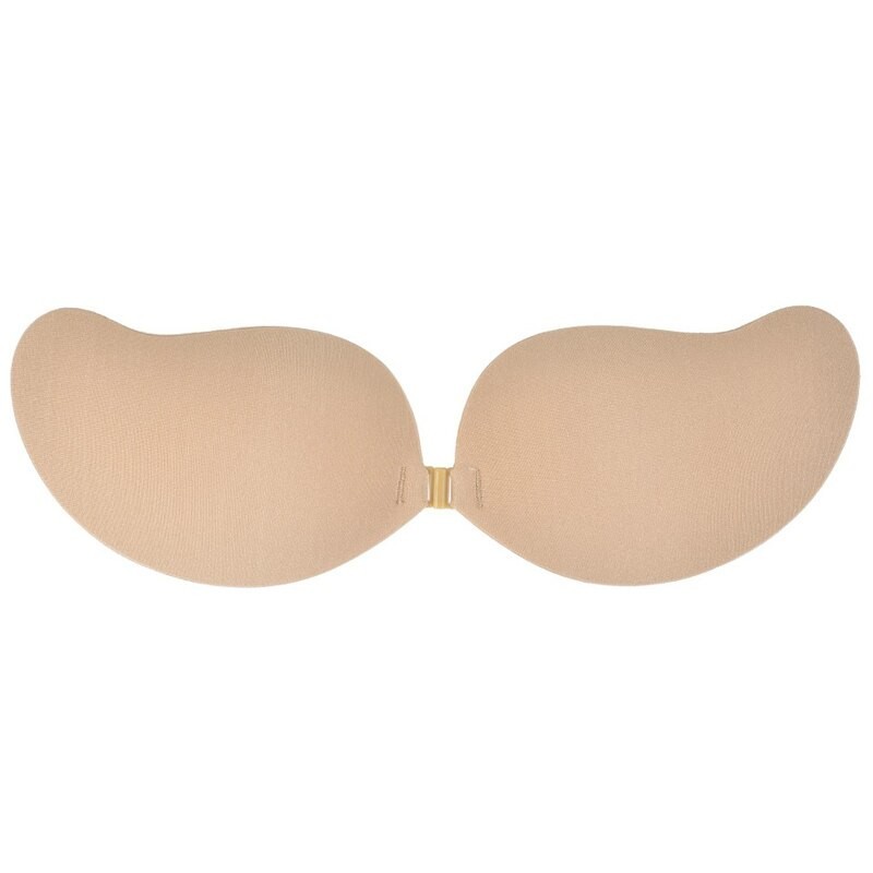 Sutiã adesivo com push up - sem alças - fechamento frontal