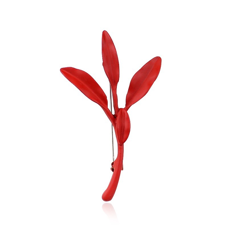 Folha de névoa de Natal com pérolas - broche Folha de névoa de Natal com pérolas - broche