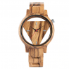 Triângulo geométrico - relógio de quartzo de madeira - unisex