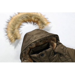 jaqueta de inverno com capuz quente grosso