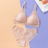Sutiã de renda sexy & calcinhas - roupa interior sem costura - conjunto
