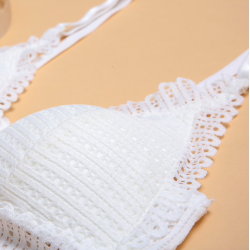 Sutiã de renda sexy & calcinhas - roupa interior sem costura - conjunto