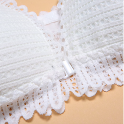 Sutiã de renda sexy & calcinhas - roupa interior sem costura - conjunto