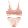 Sutiã de renda sexy & calcinhas - roupa interior sem costura - conjunto