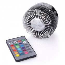 LED inteligente 3W - luz de teto de alumínio - controle remoto - RGB - dimmable