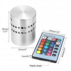LED wall light with spiral hole - RGB - remote controllerWall lights