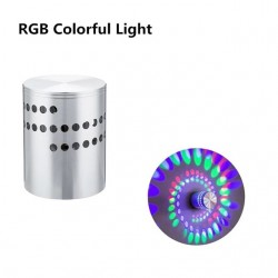 LED wall light with spiral hole - RGB - remote controllerWall lights