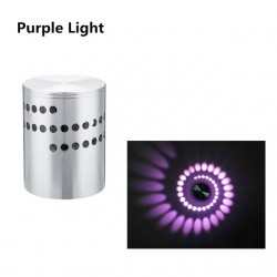LED wall light with spiral hole - RGB - remote controllerWall lights