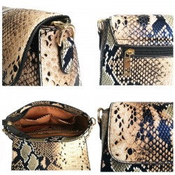 Padrão de pele de cobra - saco de ombro pequeno